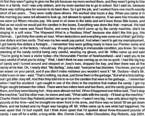 Mrs. Emmie Crane talks about Adler Chocolates