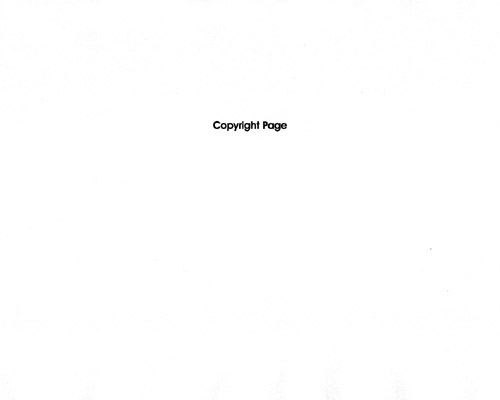 Copyright Page