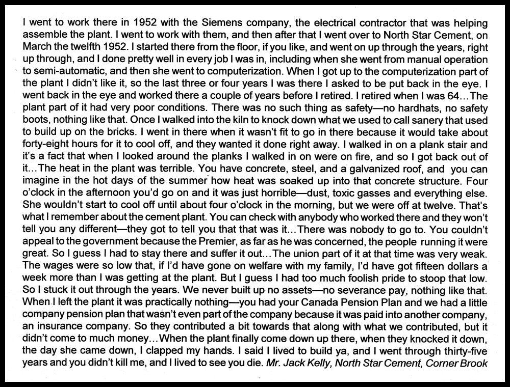 Mr. Jack Kelly talks about North Star Cement