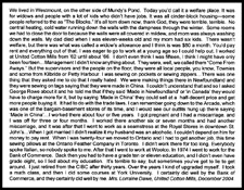 Mrs. Lorraine Dawe talks about United Cotton Mills